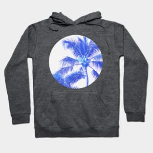 Blue Palm Trees in a Perfect Sky Hoodie